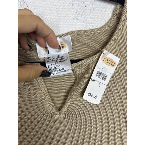 NWT Talbots Women's Long Sleeve Split Neck Sweater Top L Silk Blend- Lot of 3 - Picture 4 of 12